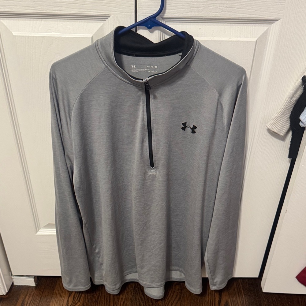 Under Armour Light Gray Half-Zip Top